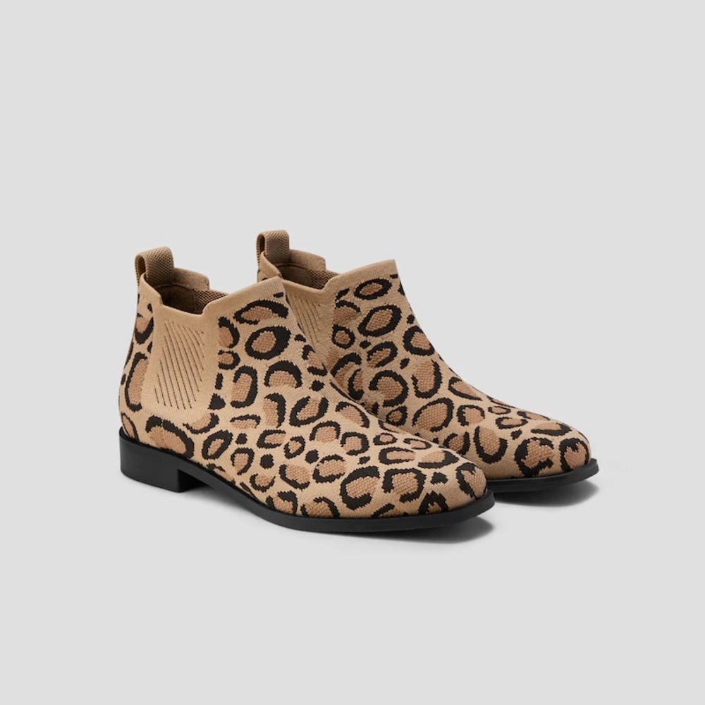 Vivaia Ryan Pro Square-Toe Water-Repellent Ankle Boots Leopard Print 41.5 EU
